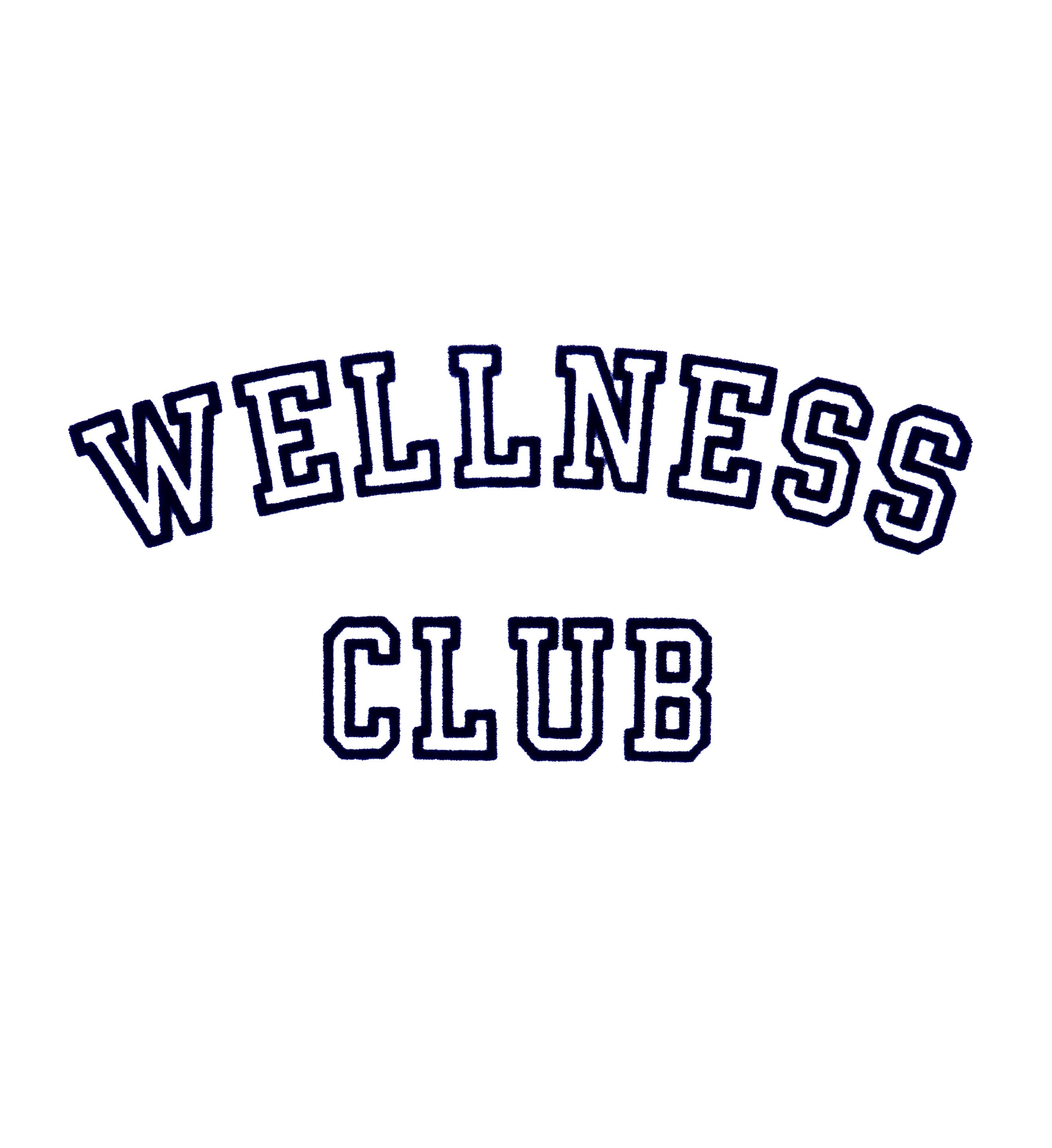 Wellness Club Baseball Tee - White/Navy