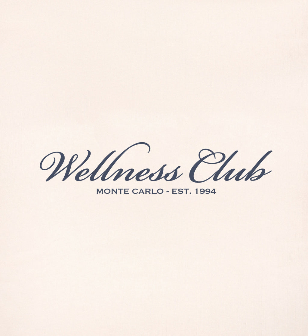 Wellness Club Embroidered Sweatpant - Cream/Navy