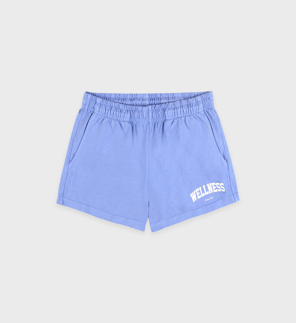 Wellness Ivy Disco short - Flax blue/White