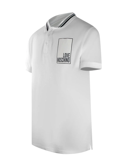 Love Moschino Iconic Box White Polo Shirt