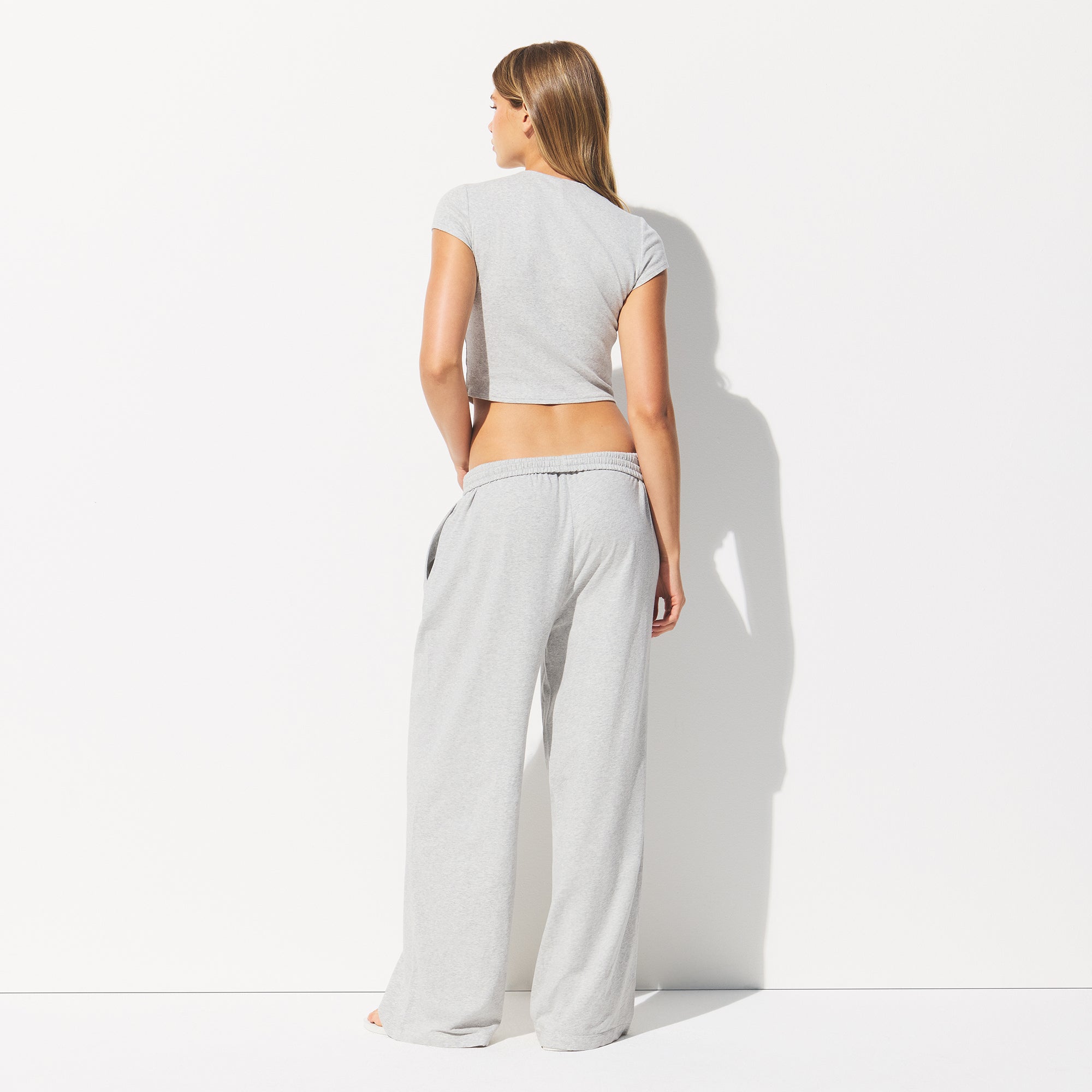 Cotton Jersey Wide Leg Pant