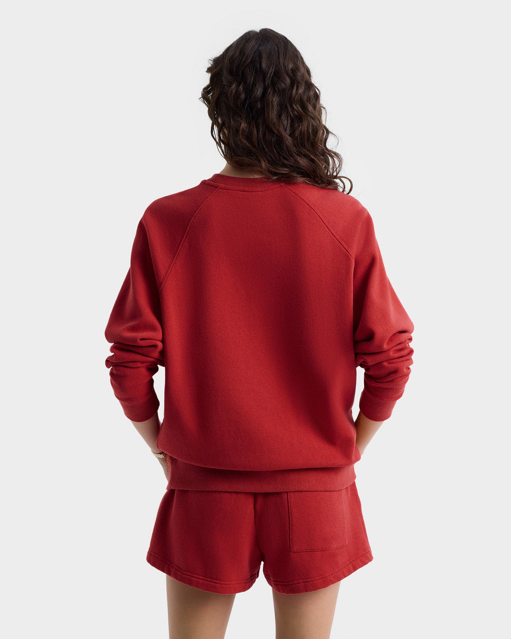 Beverly Hills Crest Soft Crewneck - Ruby