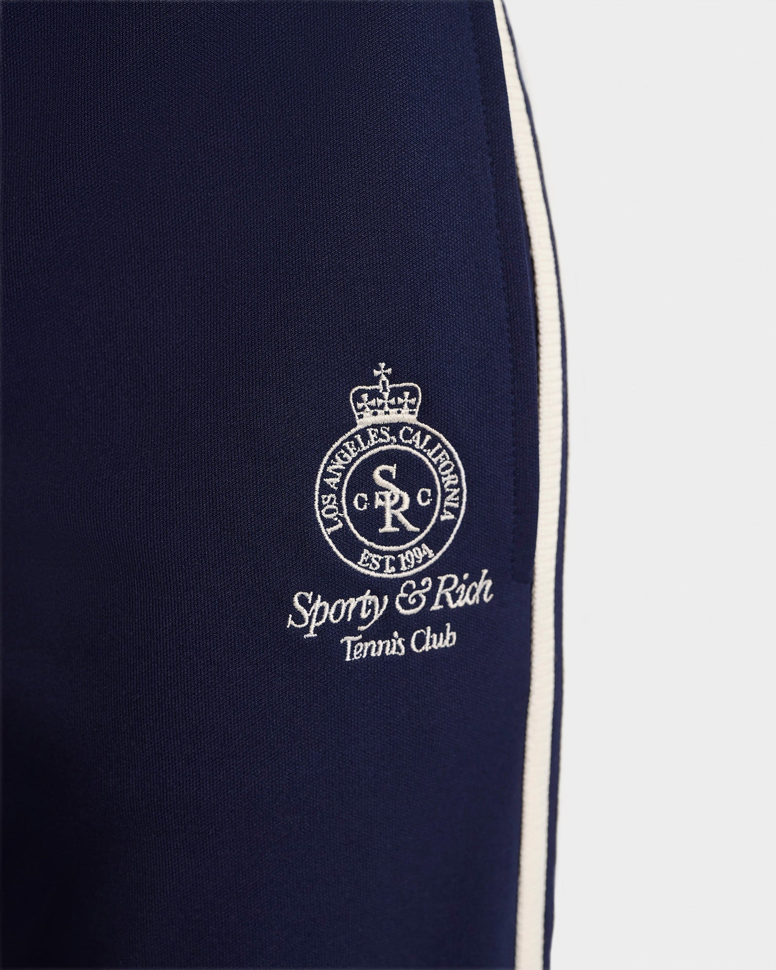 Crown Tennis Track Pant - Navy/White