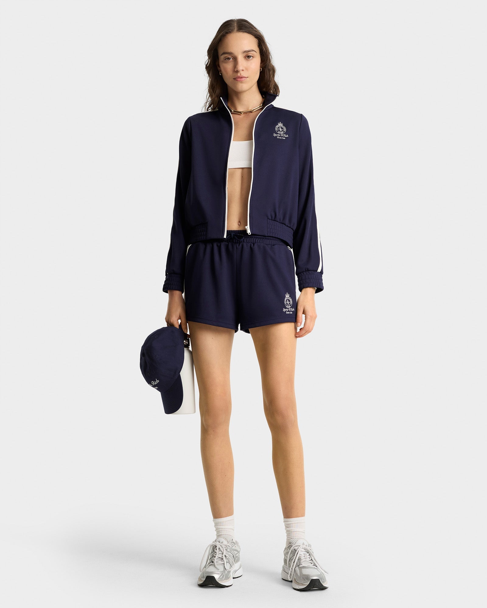 Crown Tennis Roller Short - Navy/White