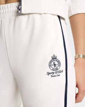 Crown Tennis Track Pant - White/Navy