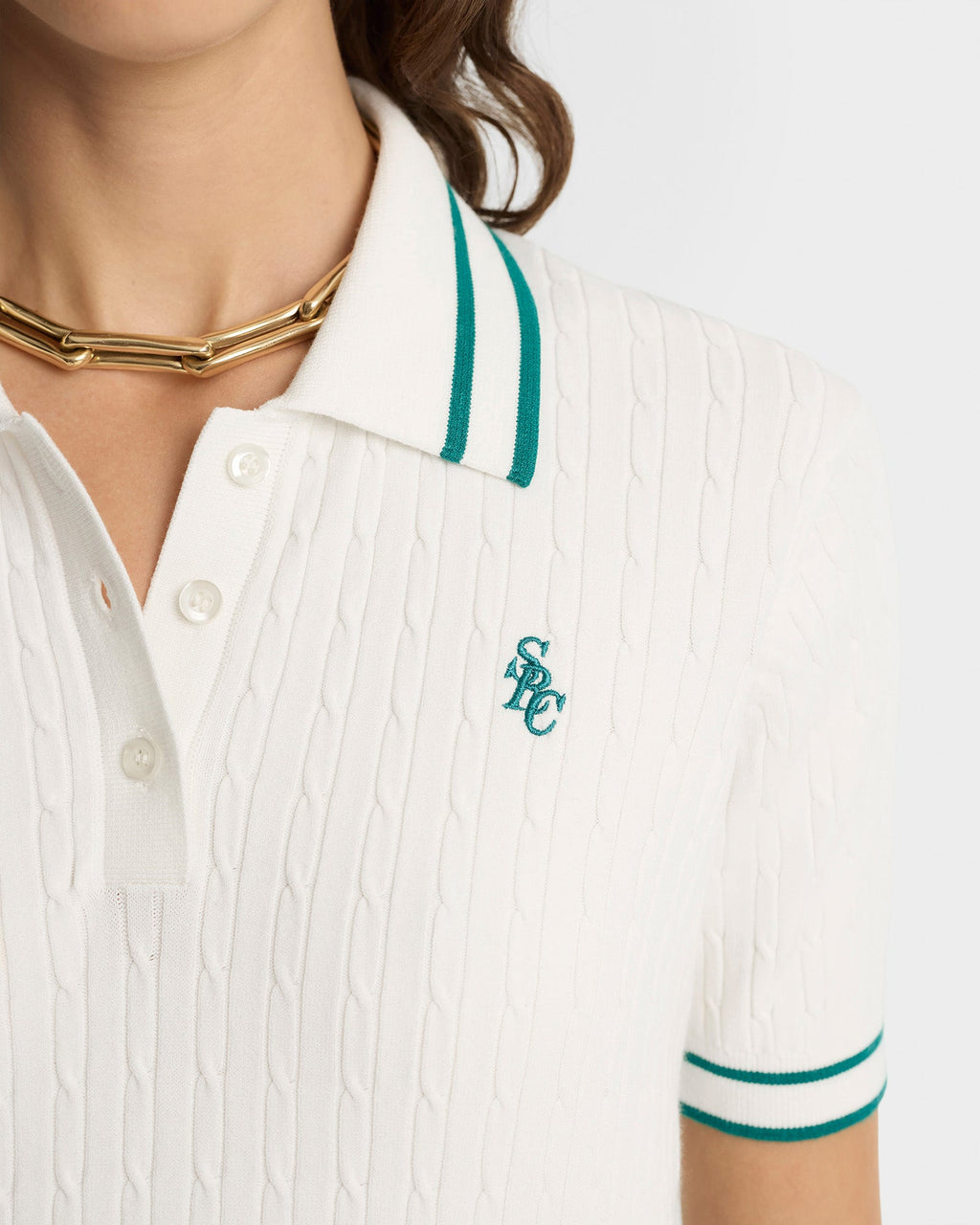 SRC Mini Cable Polo - White/Alpine