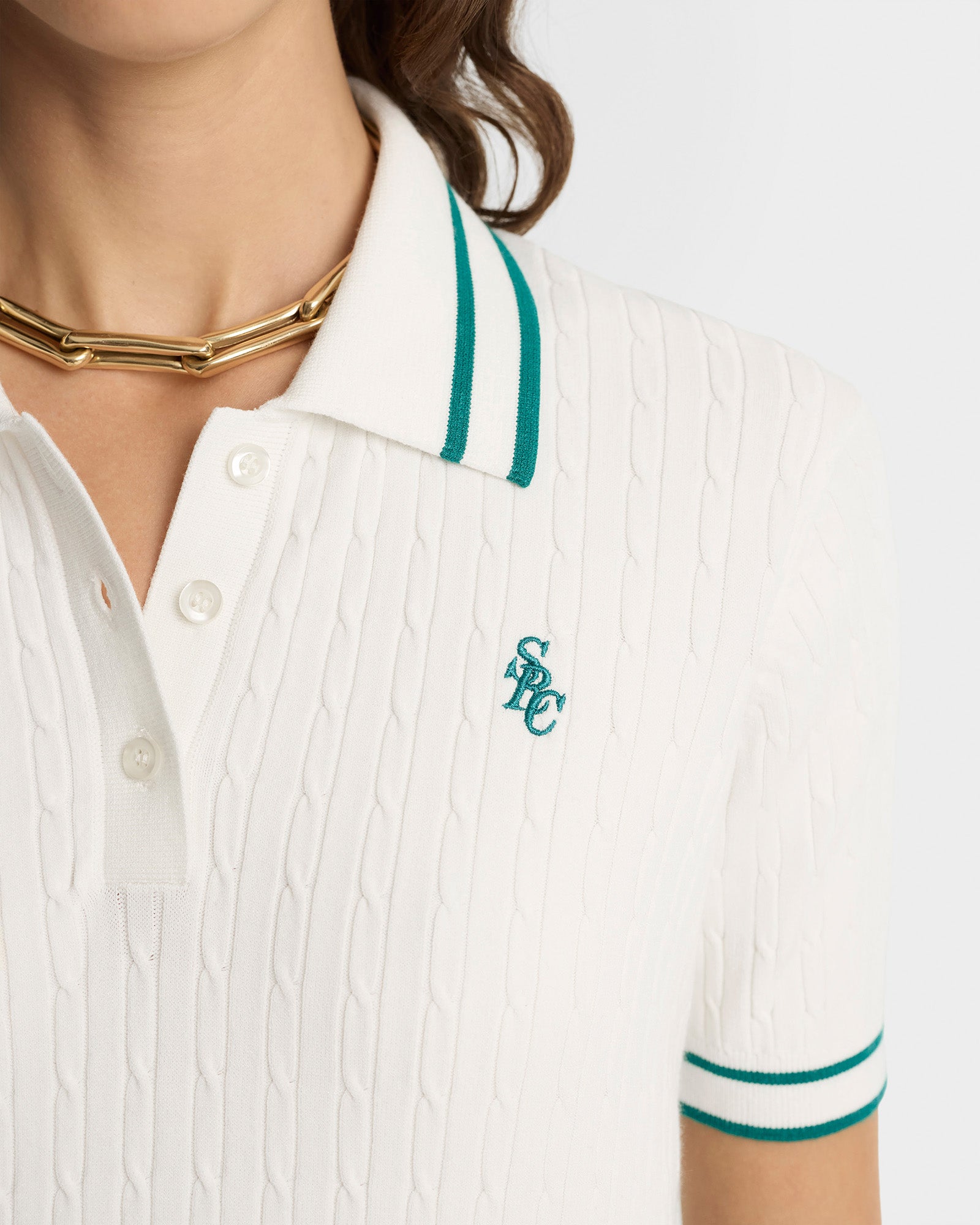 SRC Mini Cable Polo - White/Alpine