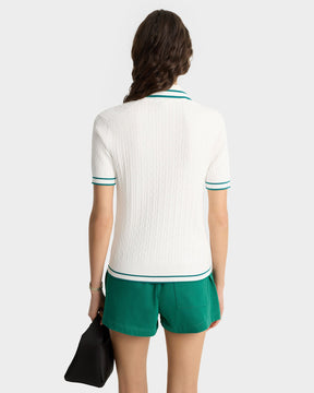 SRC Mini Cable Polo - White/Alpine