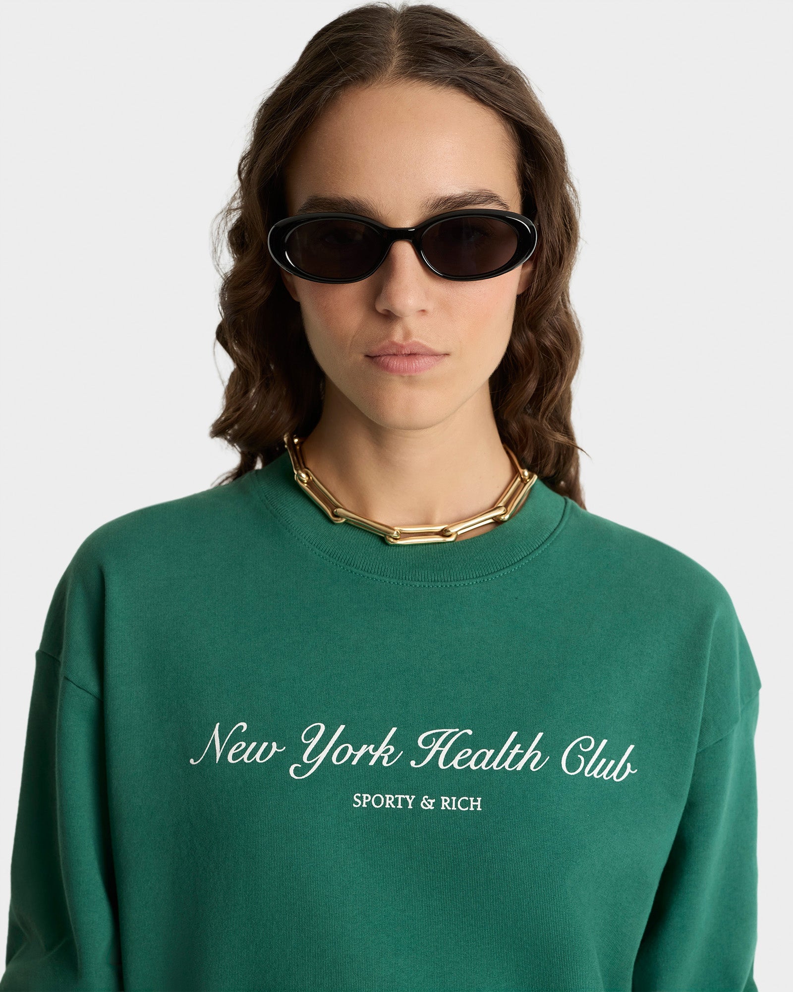 NY Tennis Club Crewneck - Alpine/White