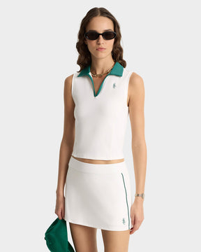 SRC Court Skirt - White/Alpine