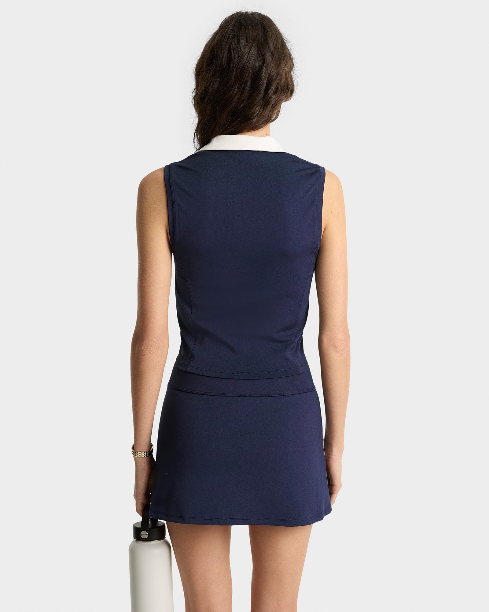 SRC Sports Polo Vest - Navy/White
