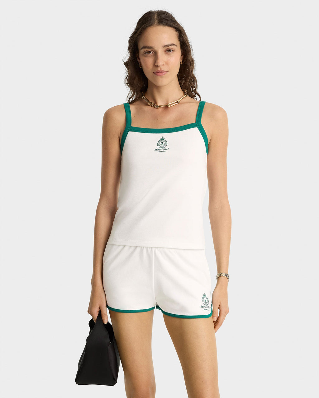 Crown Tennis Pique Tank - White/Alpine