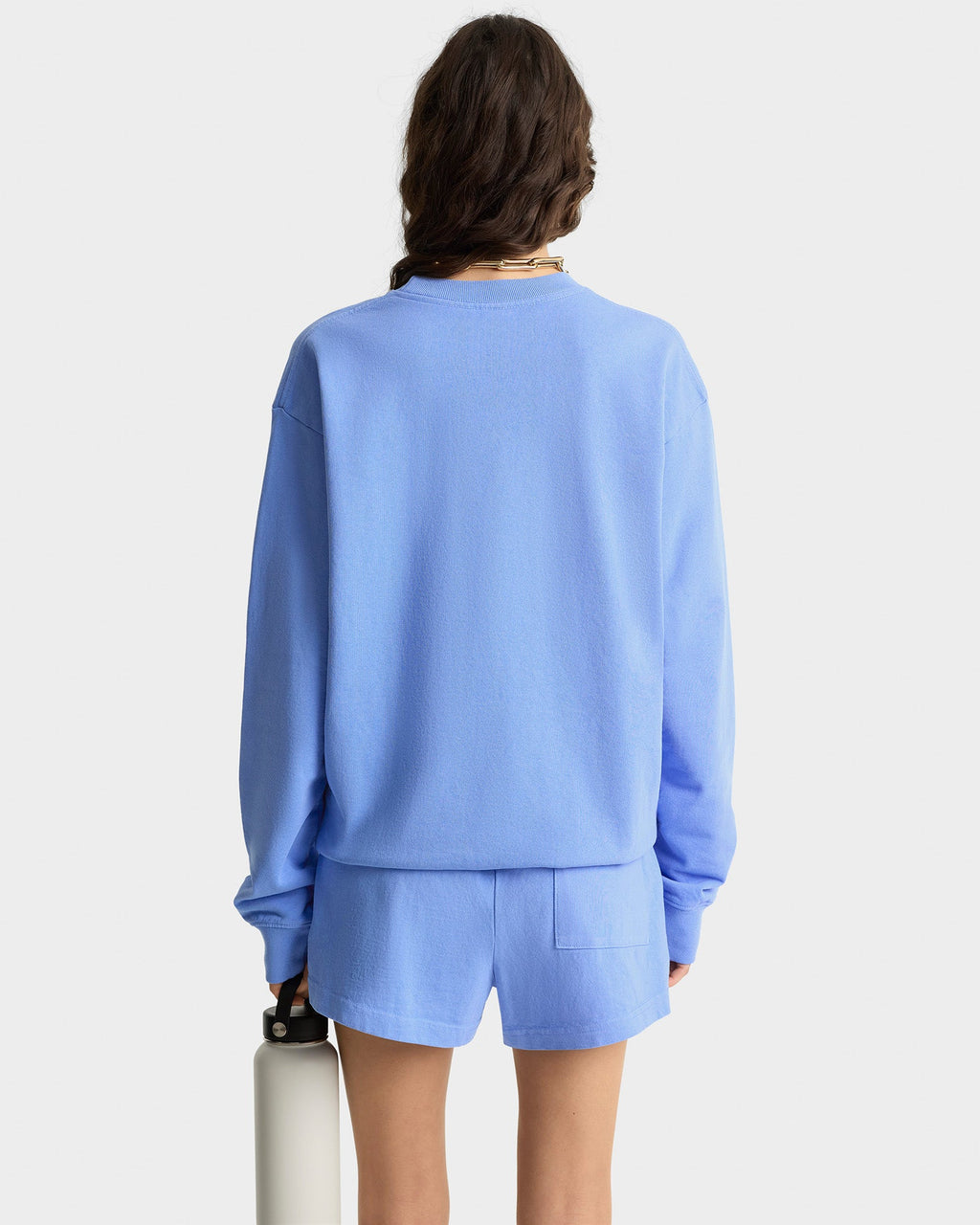 Wellness Ivy Disco short - Flax blue/White