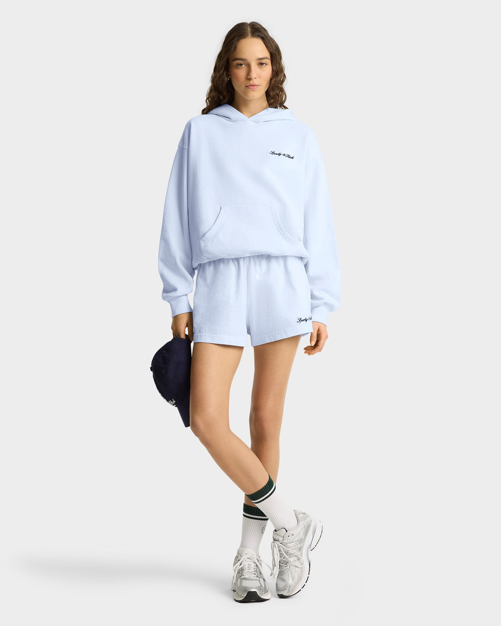 Syracuse Embroidered Hoodie - Ciel/Navy