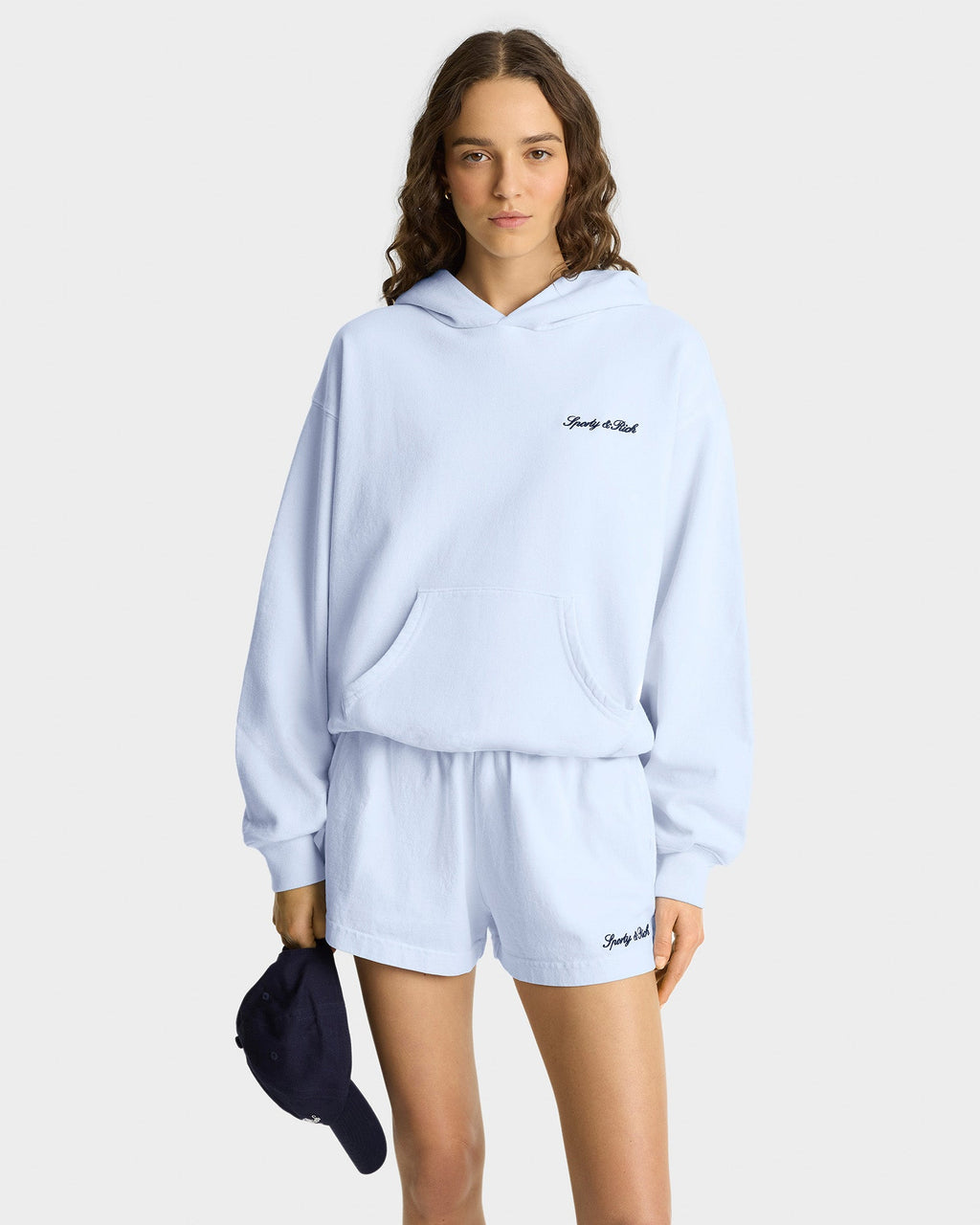 Syracuse Embroidered Hoodie - Ciel/Navy