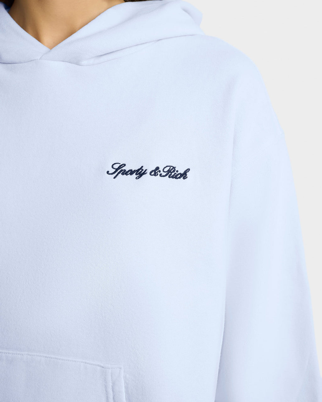 Syracuse Embroidered Hoodie - Ciel/Navy
