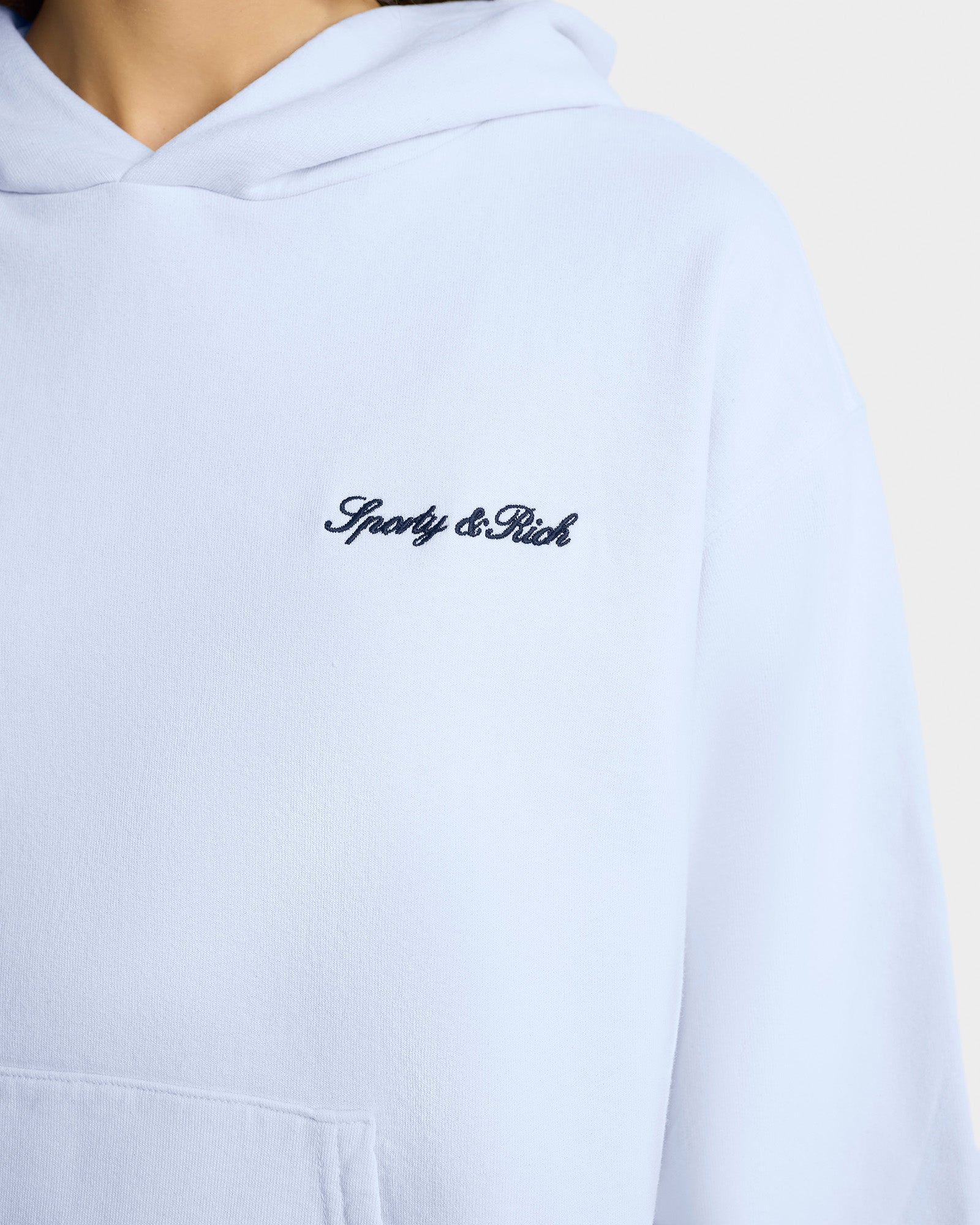 Syracuse Embroidered Hoodie - Ciel/Navy