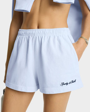 Syracuse Embroidered Disco short - Ciel/Navy