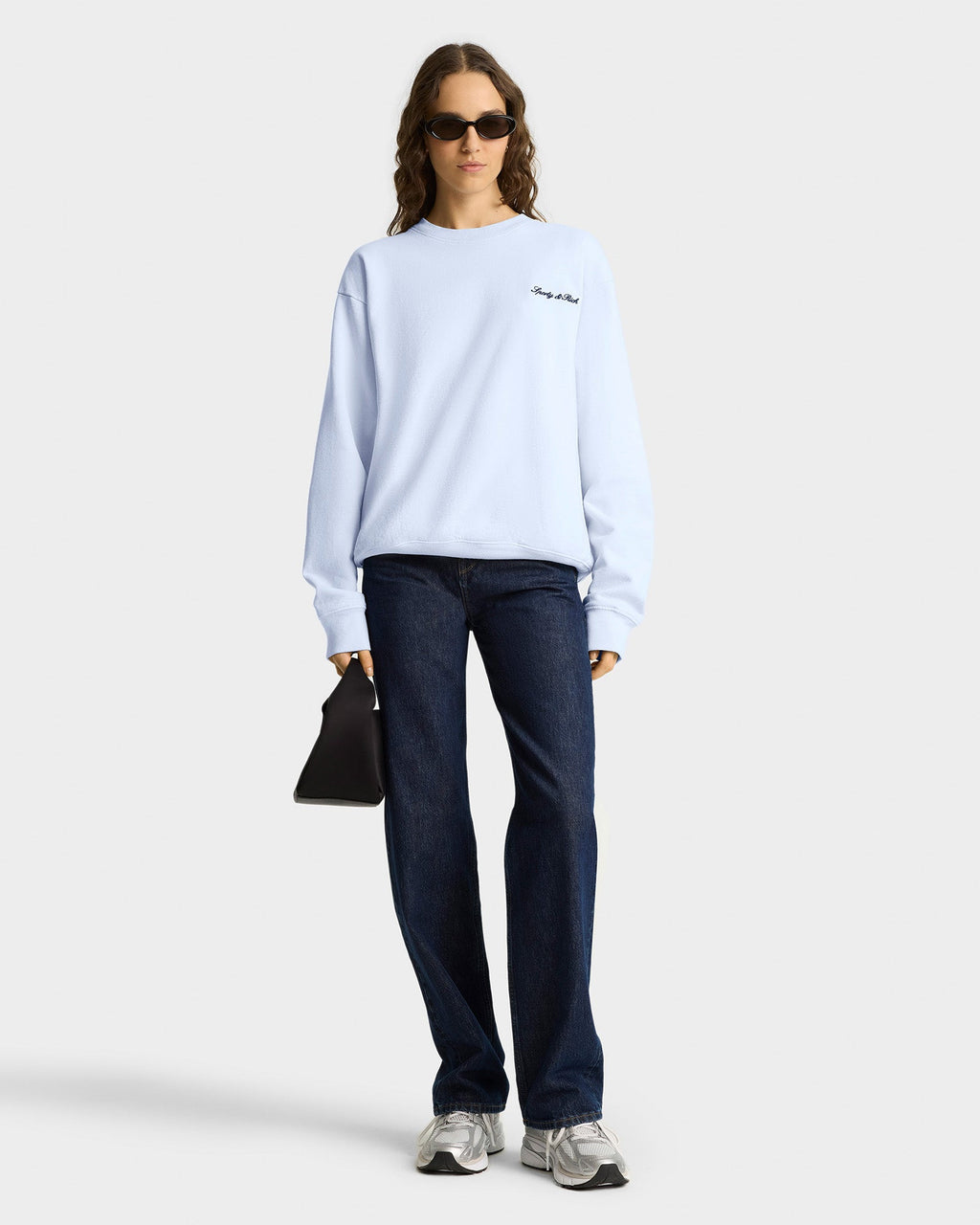 Syracuse Embroidered Crewneck - Ciel/Navy