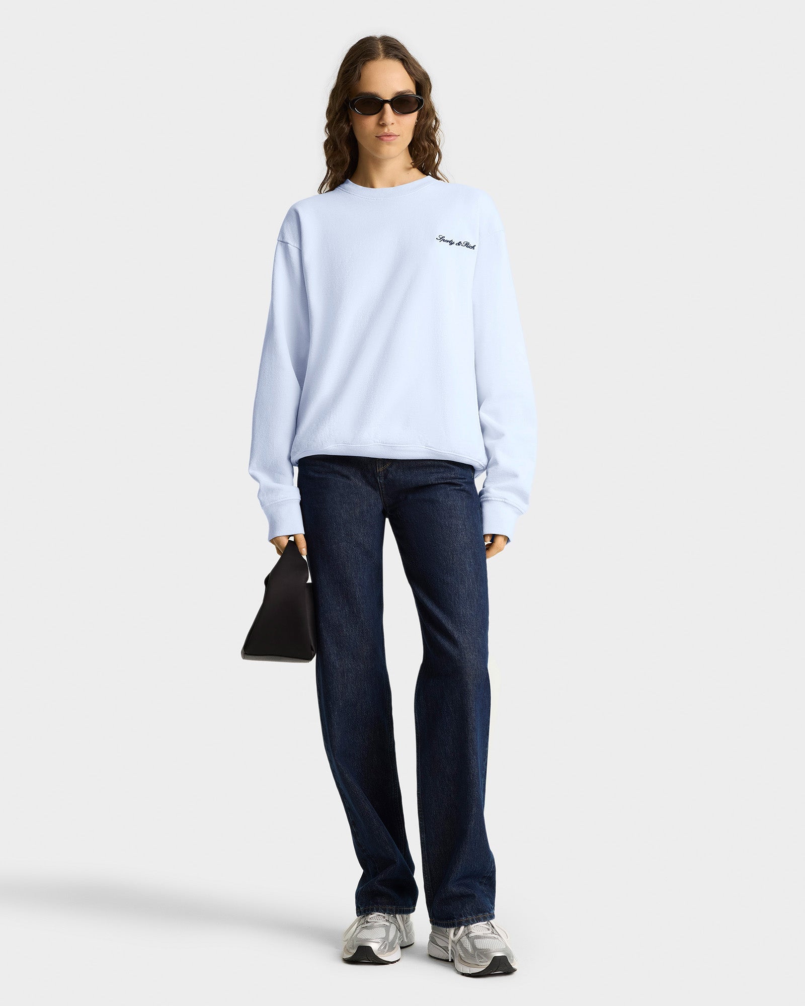 Syracuse Embroidered Crewneck - Ciel/Navy