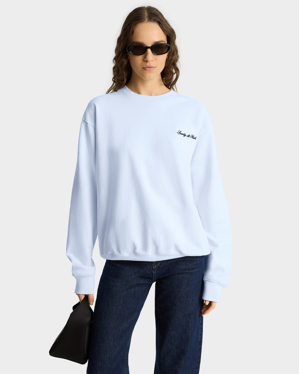 Syracuse Embroidered Crewneck - Ciel/Navy