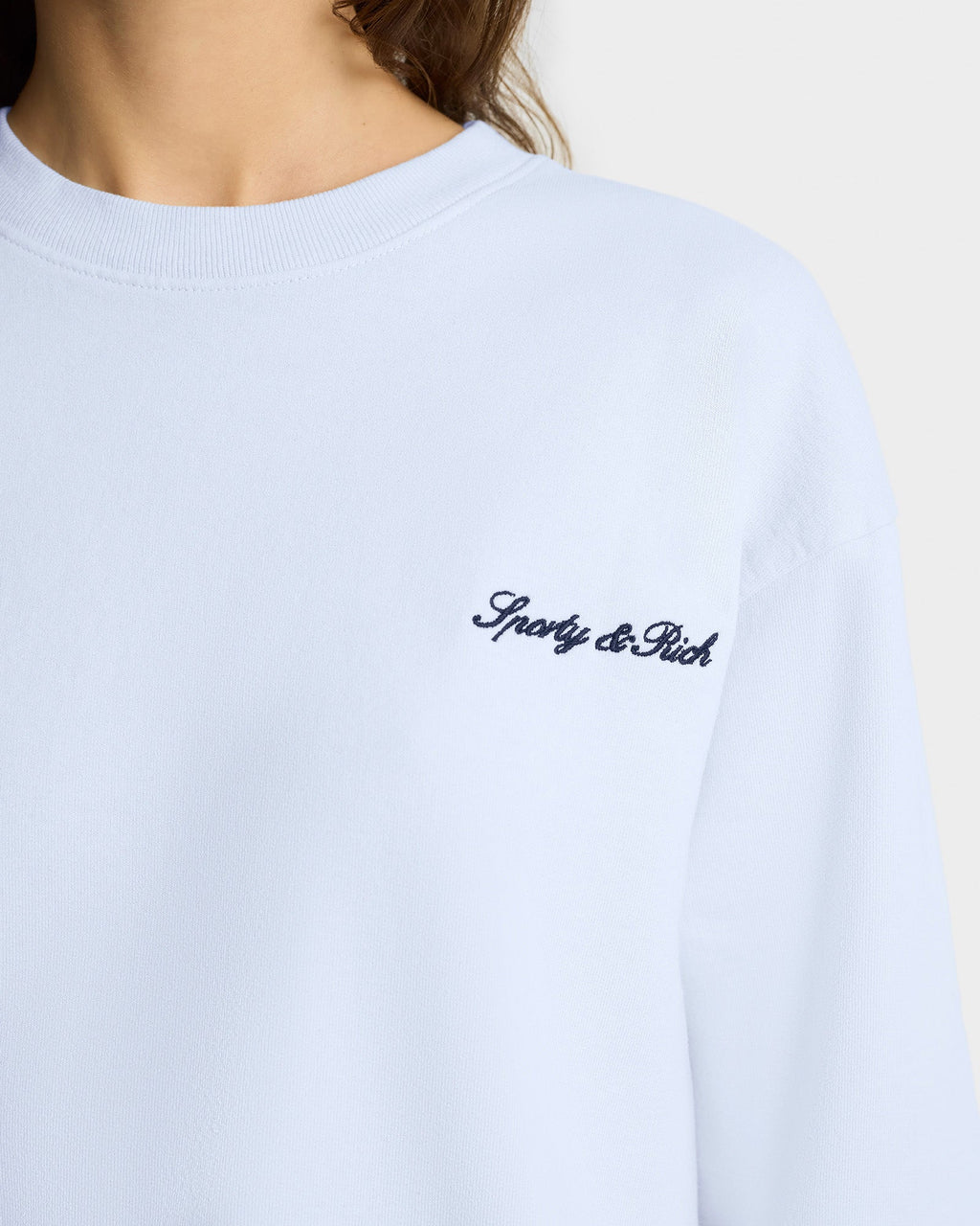 Syracuse Embroidered Crewneck - Ciel/Navy