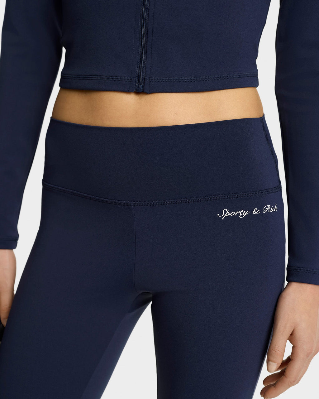 Syracuse Flared Legging - Navy/White
