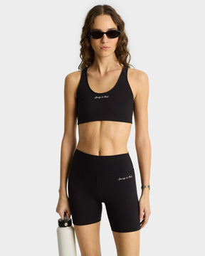 Syracuse Biker Shorts - Black/White