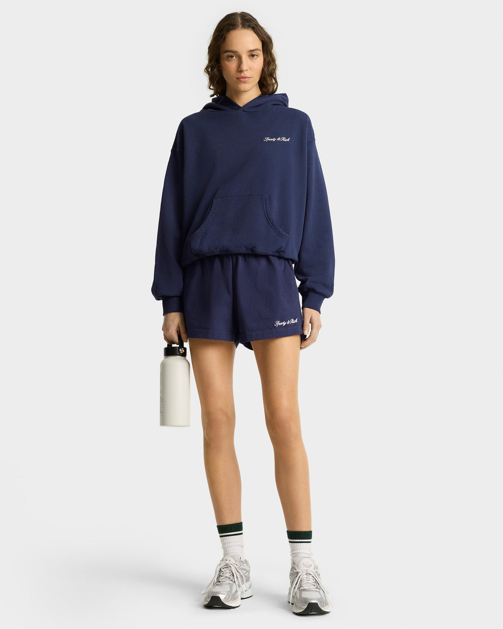 Syracuse Embroidered Hoodie - Navy/White