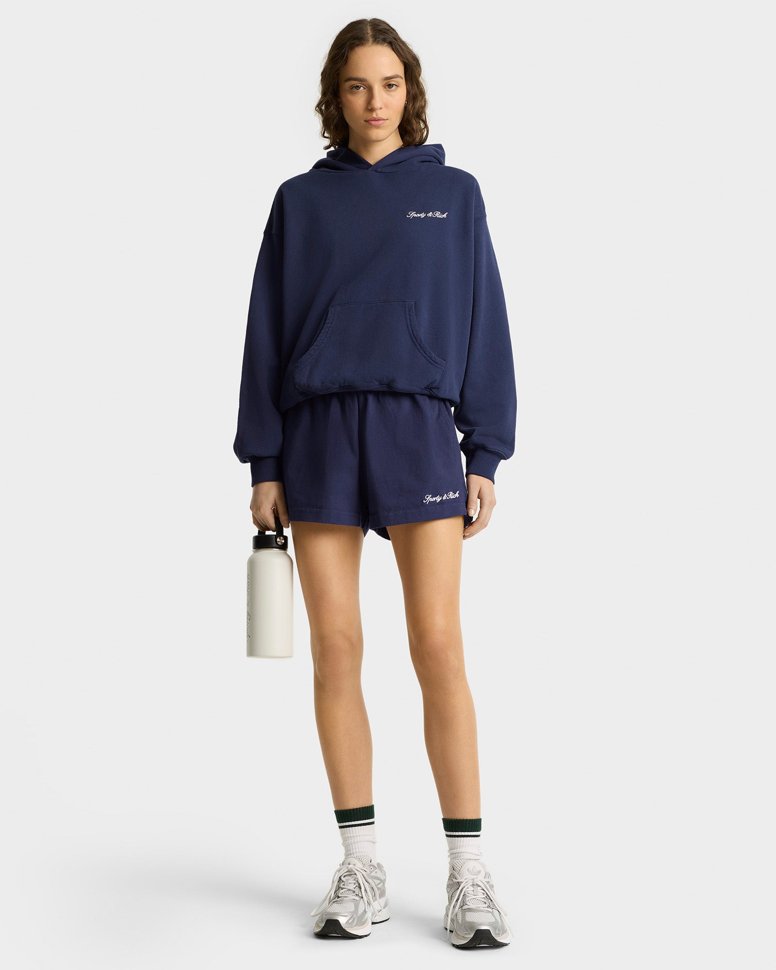 Syracuse Embroidered Hoodie - Navy/White