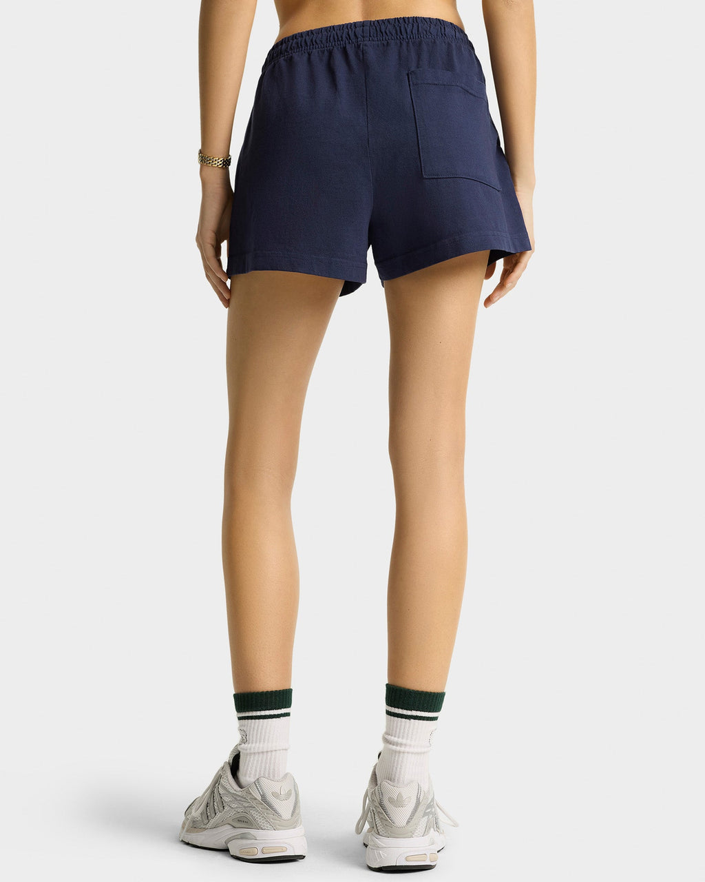 Syracuse Embroidered Disco short - Navy/White