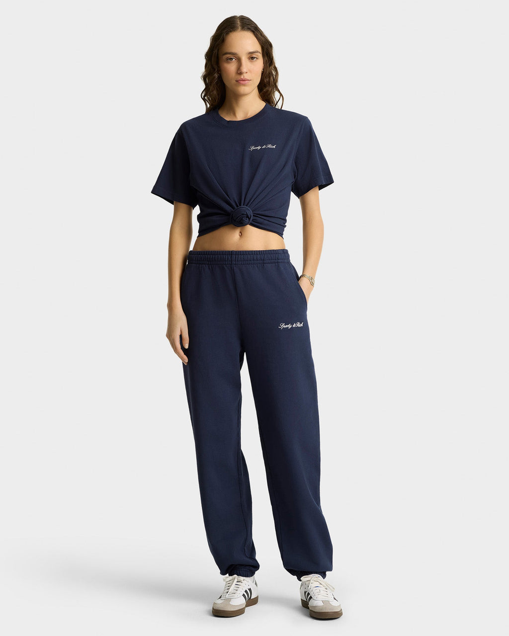 Syracuse Embroidered Sweatpant - Navy/White
