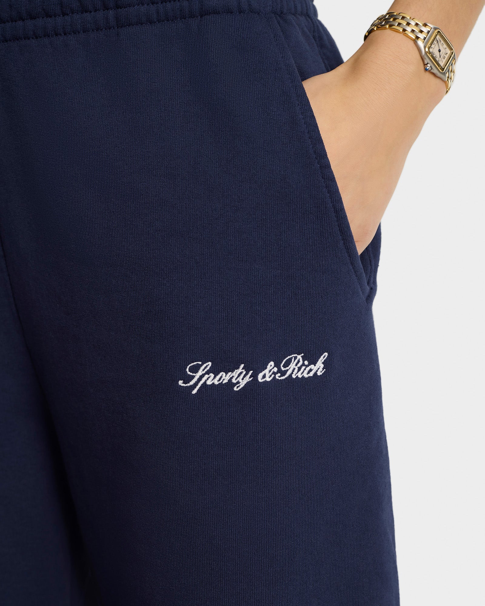 Syracuse Embroidered Sweatpant - Navy/White