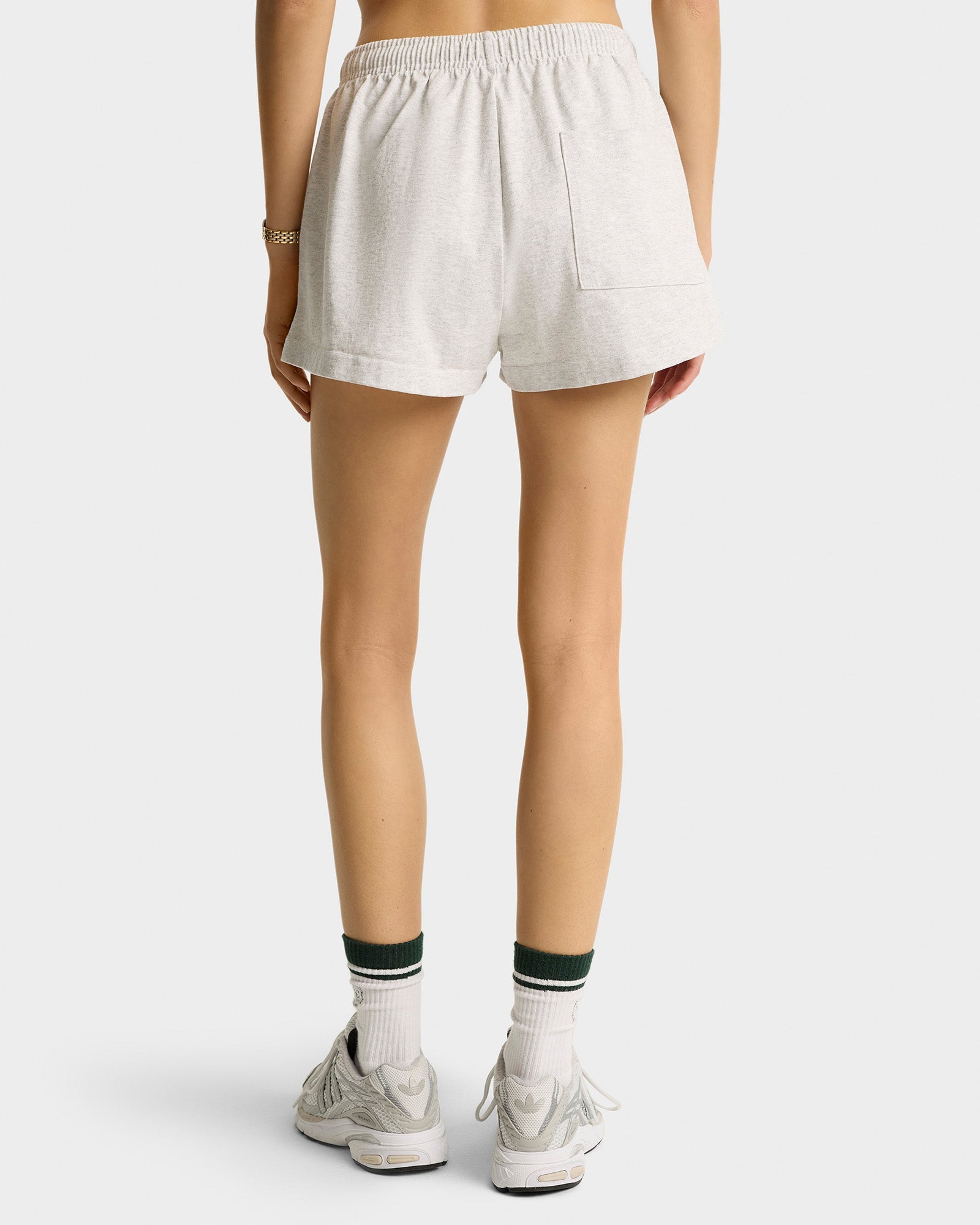 Syracuse Embroidered Disco short - Heather Gray/Navy