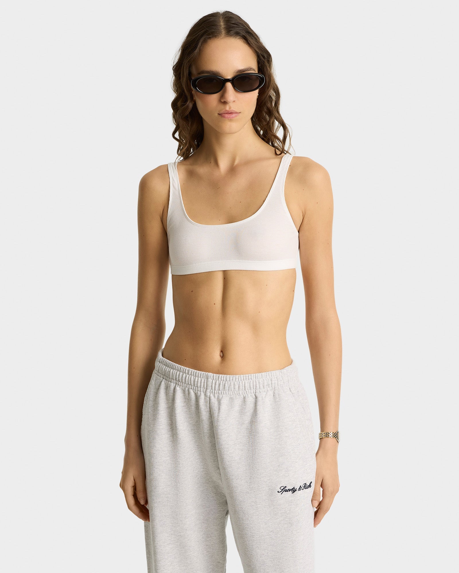 Syracuse Embroidered Wide Sweatpant - Heather Gray/Navy