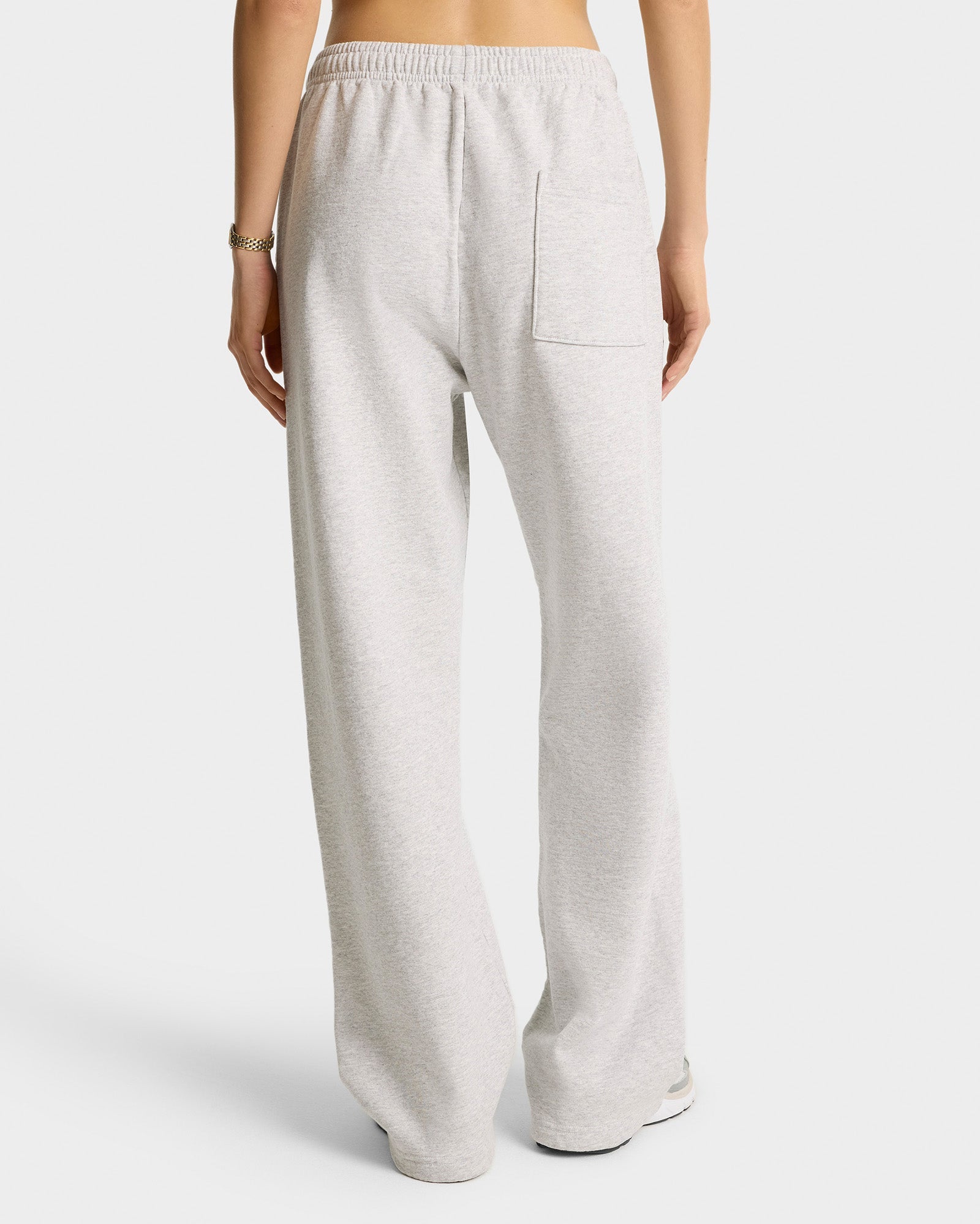 Syracuse Embroidered Wide Sweatpant - Heather Gray/Navy