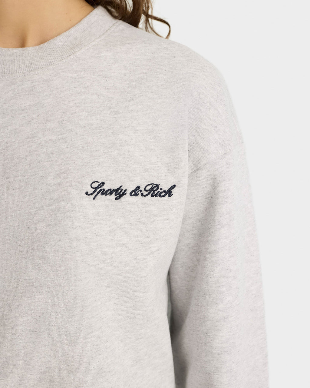 Syracuse Embroidered Crewneck - Heather Gray/Navy