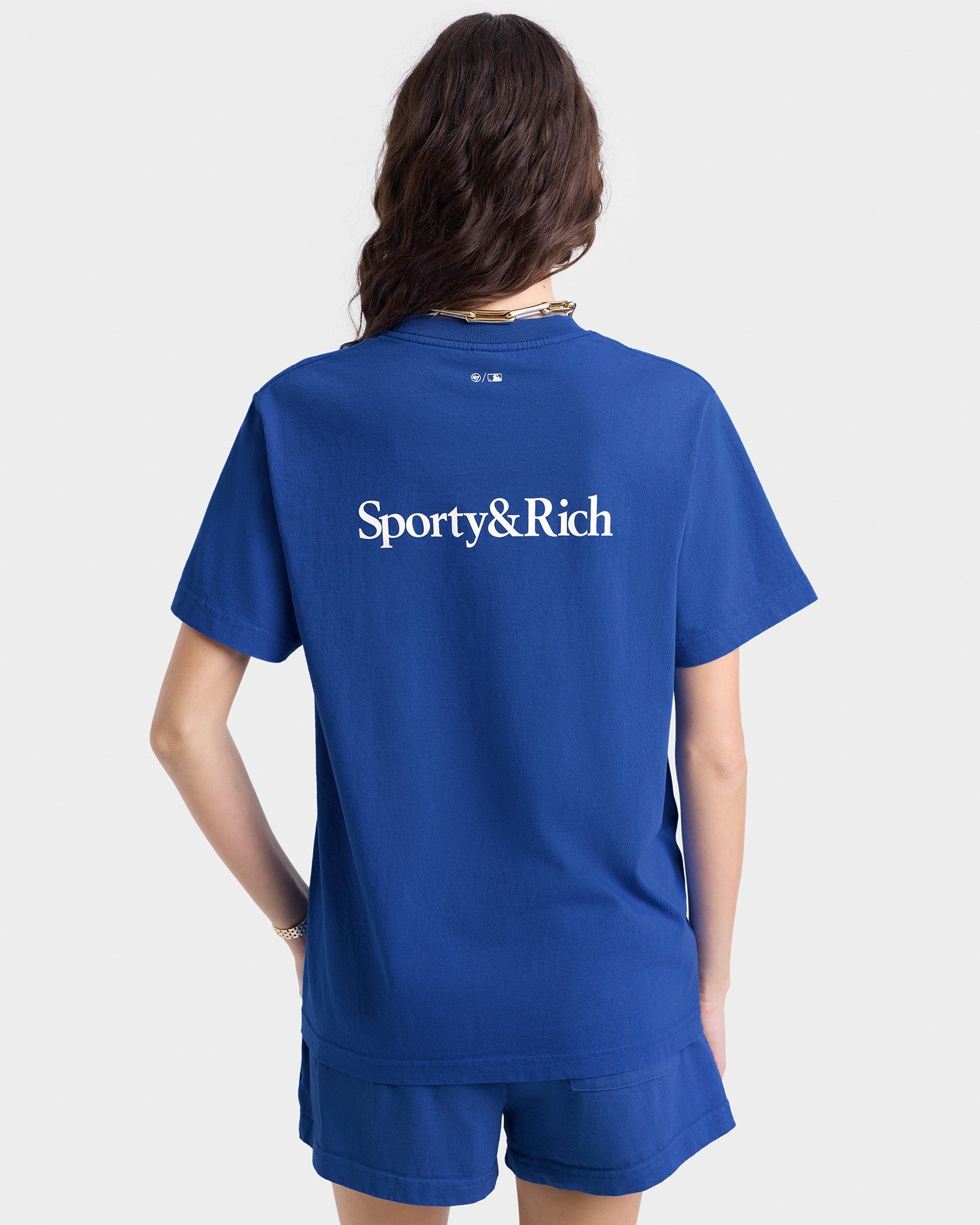 Dodgers Serif T-Shirt - Team Blue/White