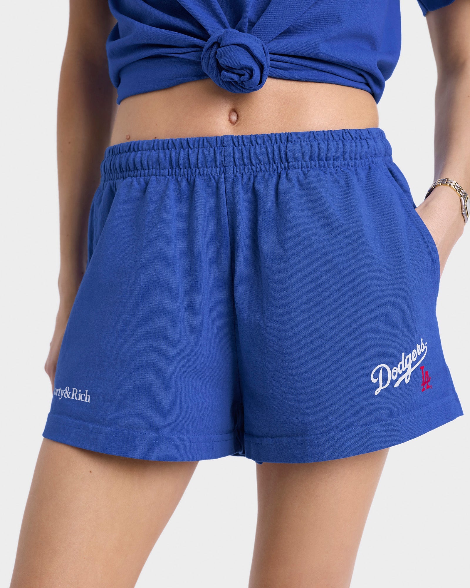 Dodgers Serif Disco Short - Team Blue/White