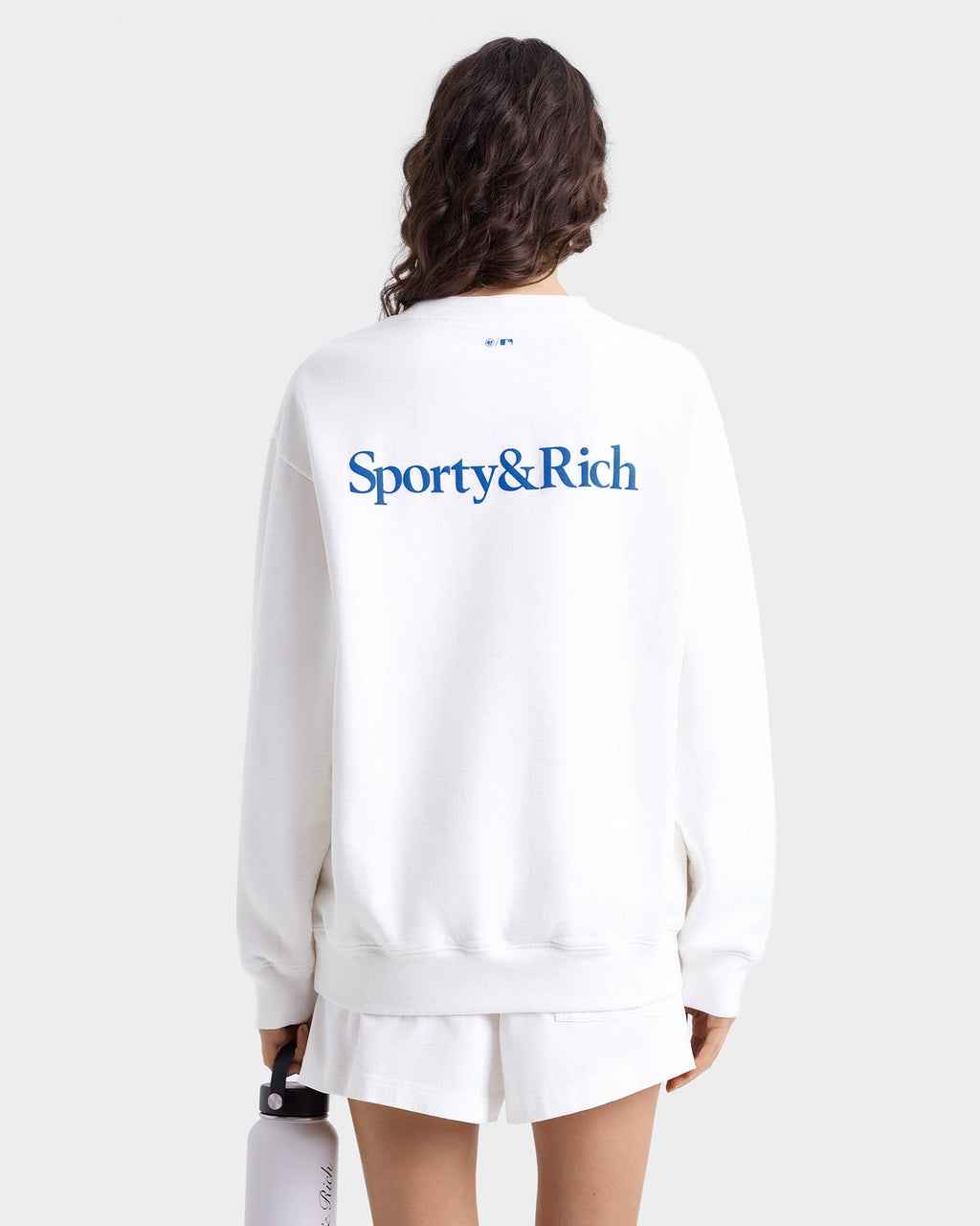 Dodgers Serif Crewneck - White/Team Blue
