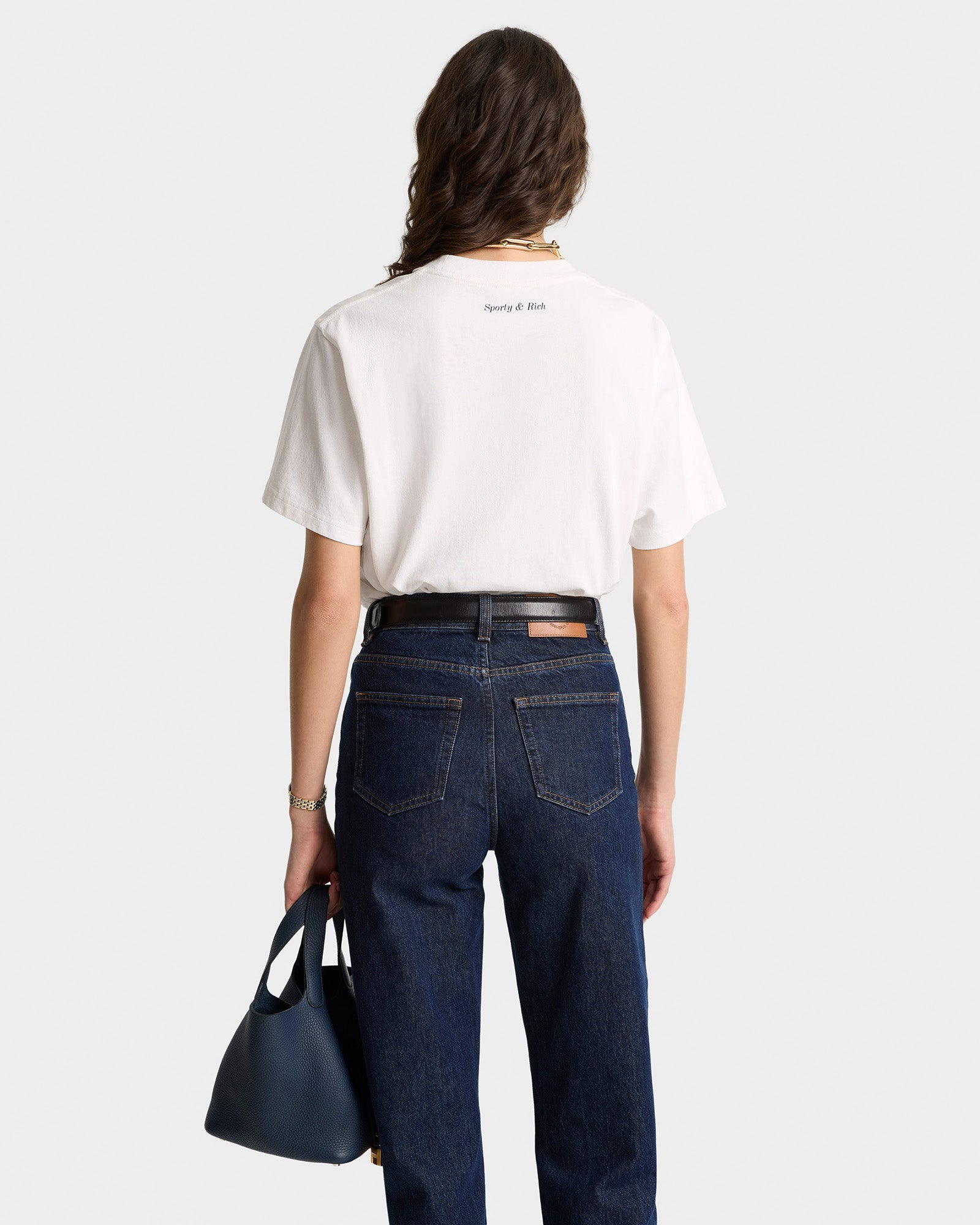 Eden Crest T-Shirt - White/Navy