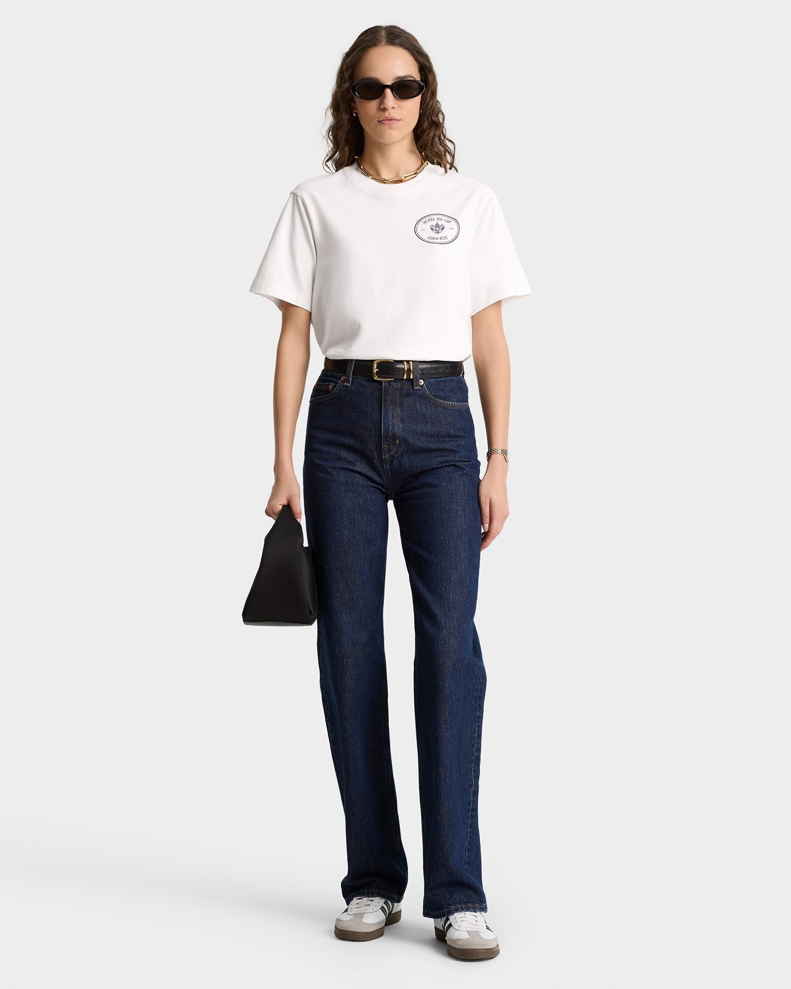 Kennedy Crest T-Shirt - White/Navy