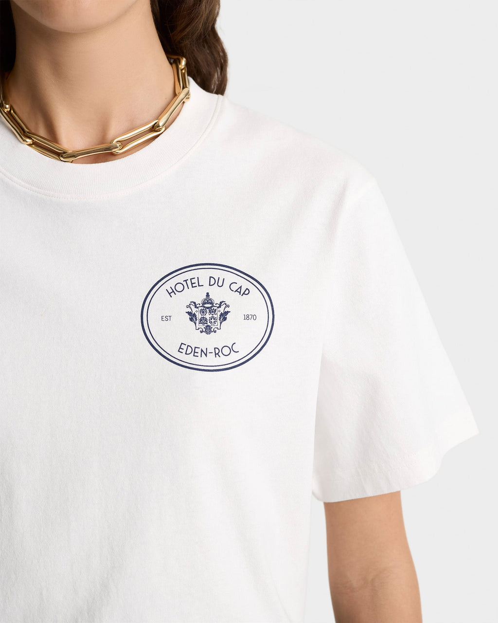 Kennedy Crest T-Shirt - White/Navy
