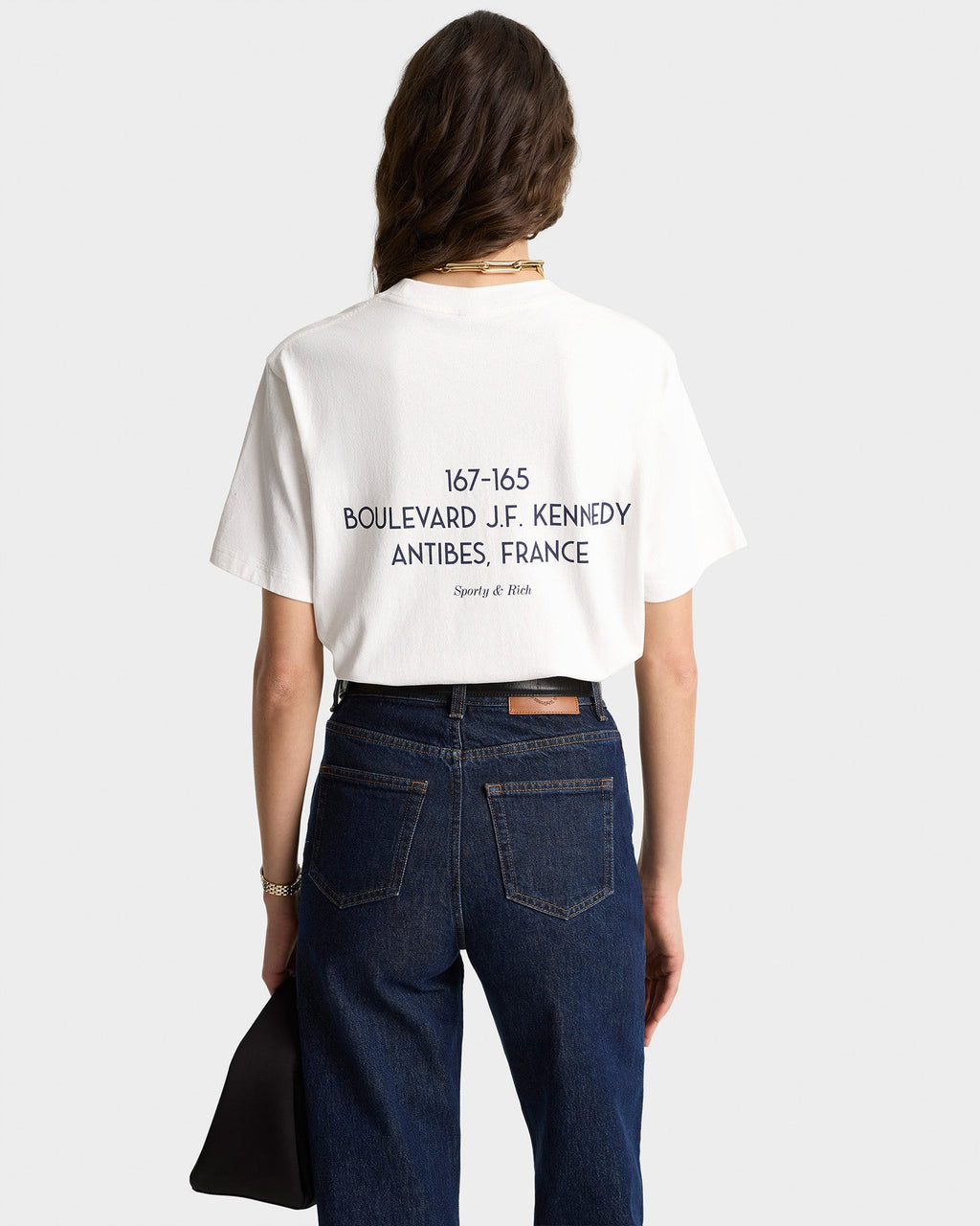 Kennedy Crest T-Shirt - White/Navy