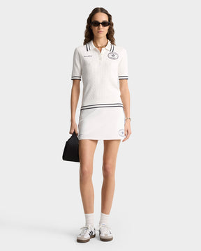Eden Crest Mini Cable Polo - White/Navy