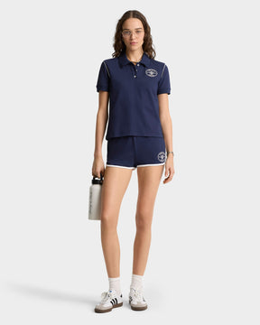 Eden Crest Embroidered Pique Polo - Navy/White