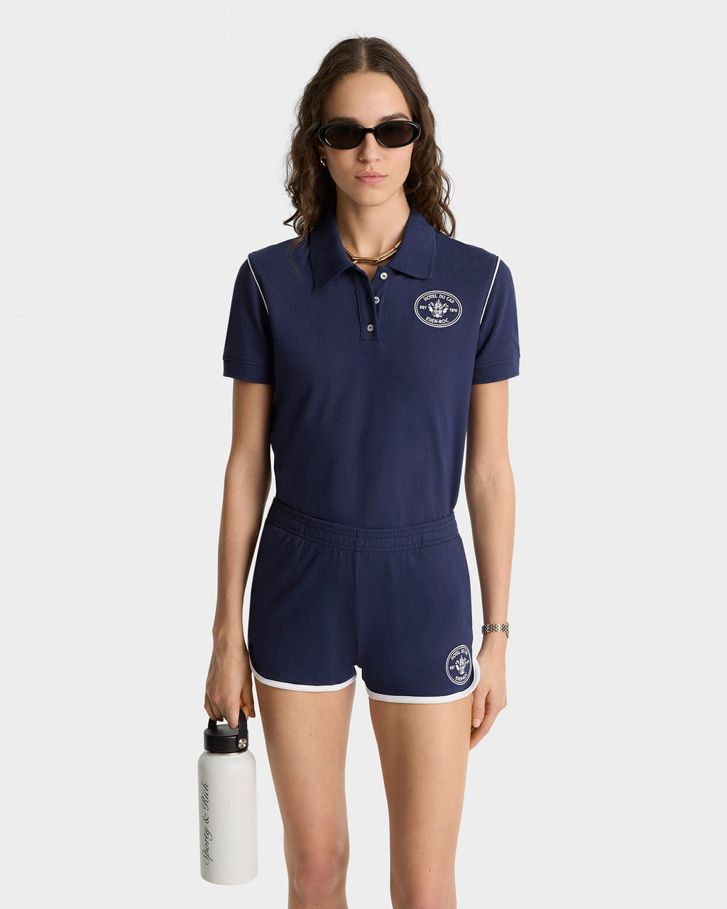 Eden Crest Embroidered Pique Short - Navy/White