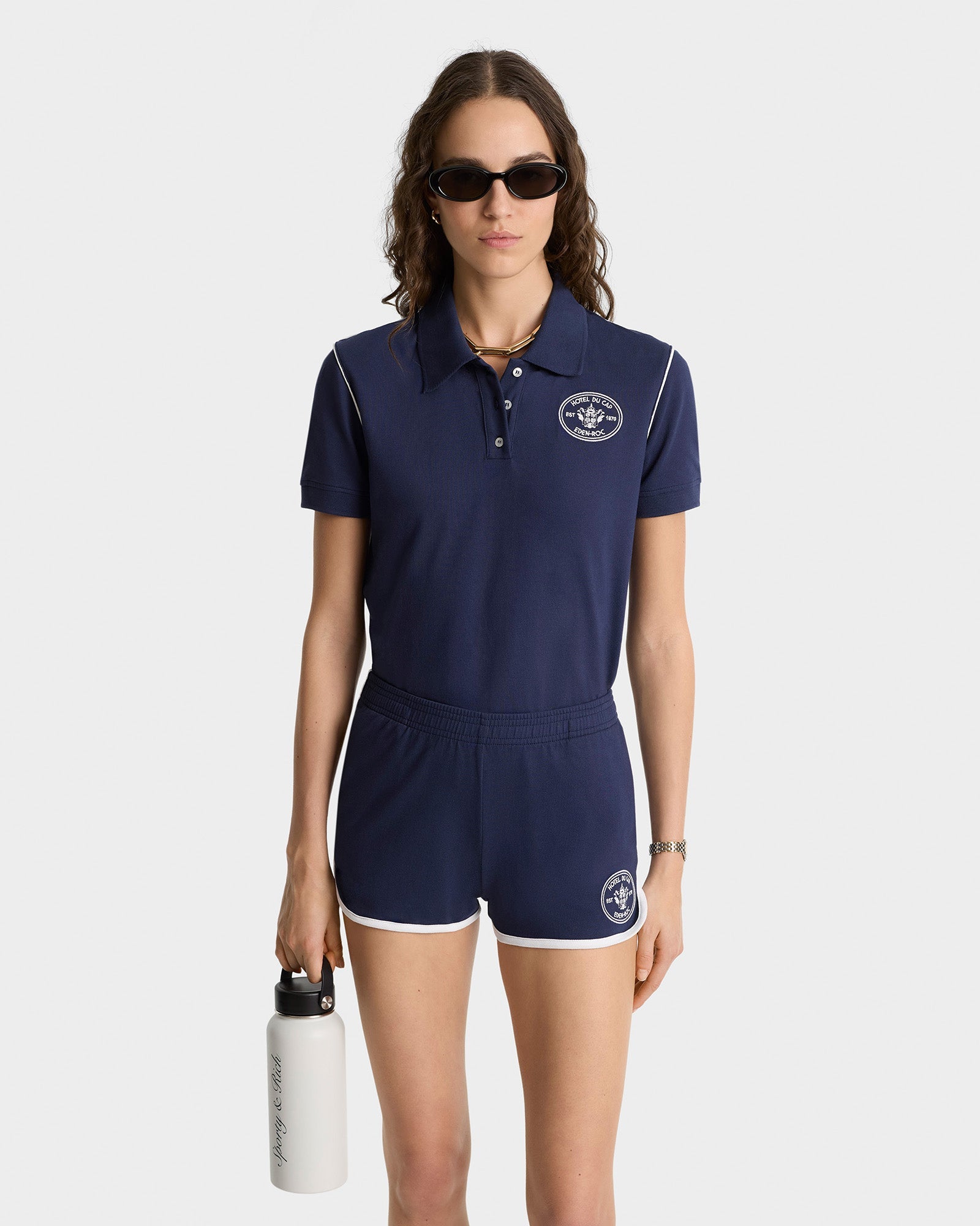 Eden Crest Embroidered Pique Short - Navy/White