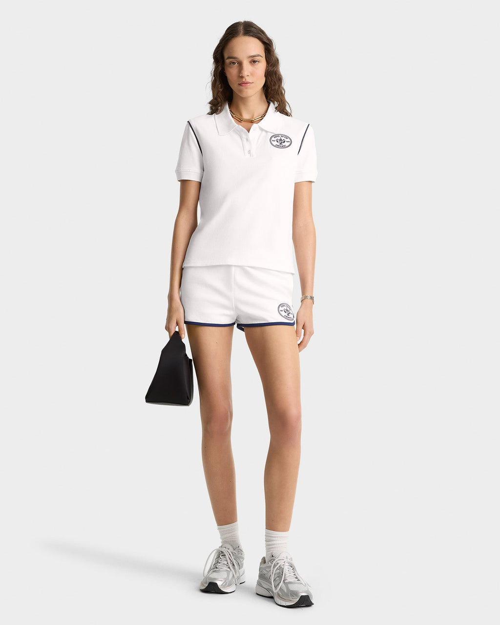 Eden Crest Embroidered Pique Polo - White/Navy