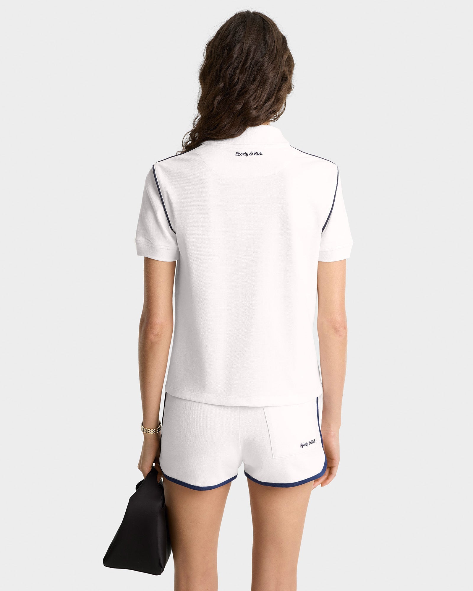 Eden Crest Embroidered Pique Polo - White/Navy